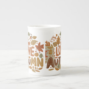 I Love Autumn Porselein Kop