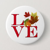 I Love Autumn Ronde Button 7,6 Cm (Voorkant)