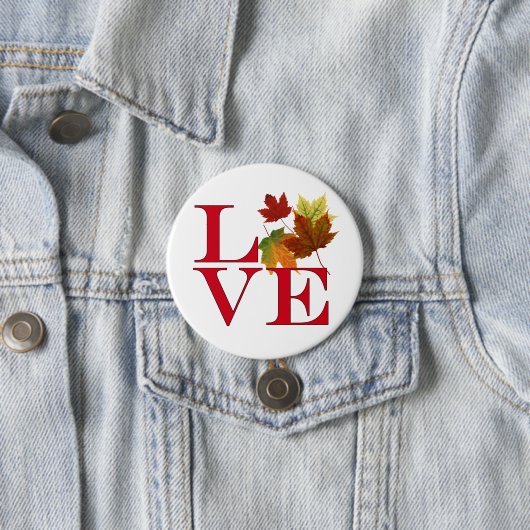 I Love Autumn Ronde Button 7,6 Cm (In situ)