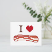 I Love Bacon Briefkaart (Staand voorkant)