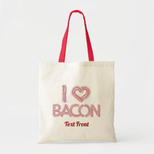 I Love Bacon Canvas tas