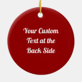 I Love Bacon Ceramic Ornament (Achterkant)