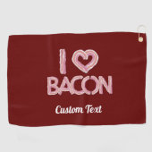 I Love Bacon Golfhanddoek (Horizontaal)