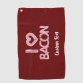 I Love Bacon Golfhanddoek (Voorkant)