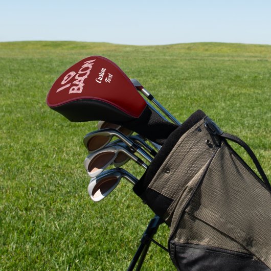 I Love Bacon Golfheadcover (Insitu)