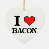 I Love Bacon Keramisch Ornament (Achterkant)