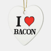 I Love Bacon Keramisch Ornament (Links)