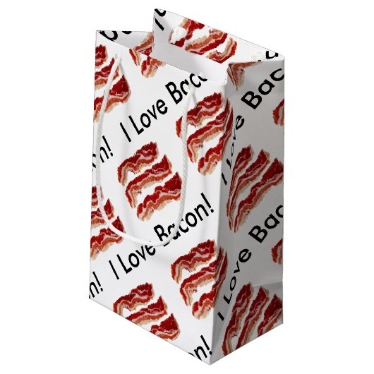 I Love Bacon Klein Cadeauzakje (Achterkant Gekanteld)