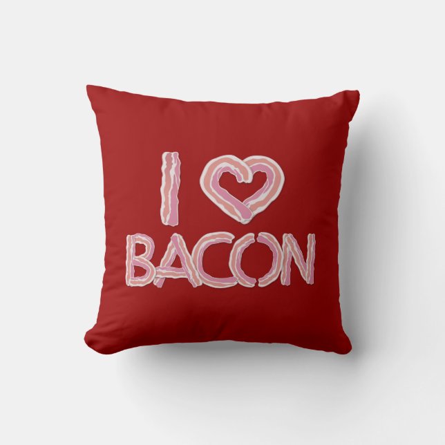 I Love Bacon Kussen (Voorkant)