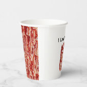 I Love Bacon Papieren Bekers (Rechts)