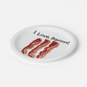 I Love Bacon Papieren Bordje (Gekanteld)