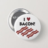 I Love Bacon Ronde Button 5,7 Cm (Voorkant /achterkant)
