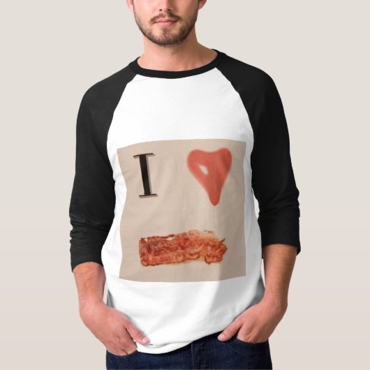 I Love Bacon T-shirt (Voorkant)