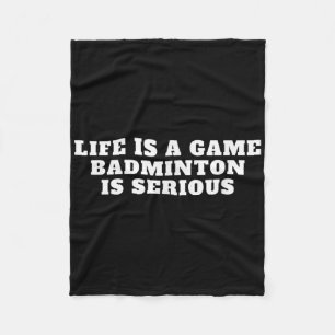 I Love Badminton Game Quote Design Badminton Fleece Deken