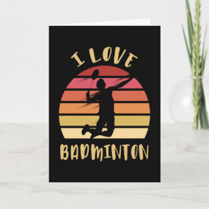 I Love Badminton Jump Smash Kaart