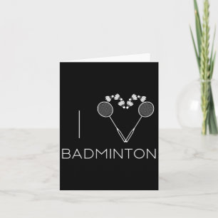 I Love Badminton Team Player Coach Kaart