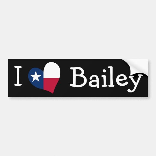 I Love Bailey Bumpersticker (Voorkant)