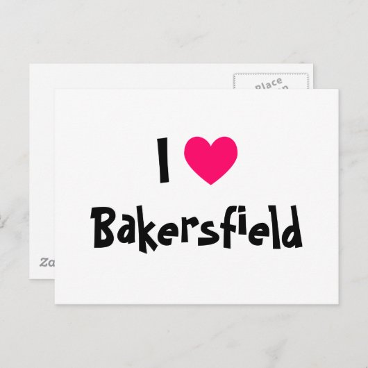 I Love Bakersfield Briefkaart (Voorkant / Achterkant)