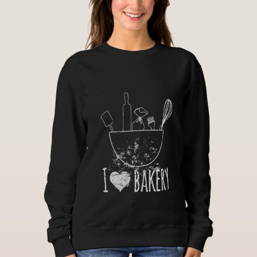 I Love Bakery Baking Utils Bakery Tools Bake Trui (Voorkant)