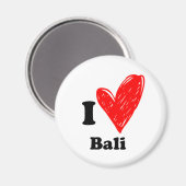 I Love Bali - Hartschets Magneet (Voorkant / Achterkant)