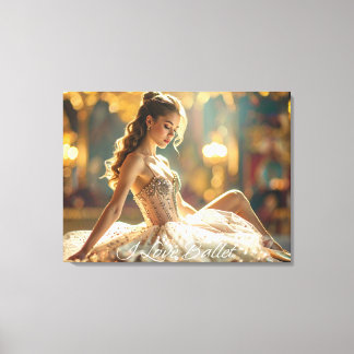 I LOVE BALLET - BALLET & DANCE CANVAS AFDRUK