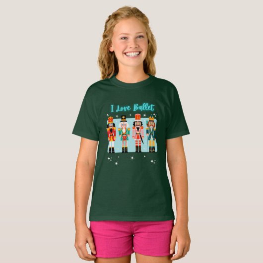 I Love Ballet Nutcrackers T-shirt Basic pour enfan (Devant entier)
