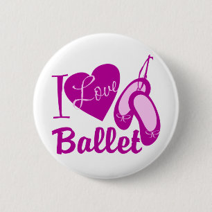 I Love Ballet Ronde Button 5,7 Cm
