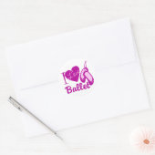 I Love Ballet Ronde Sticker (Envelop)
