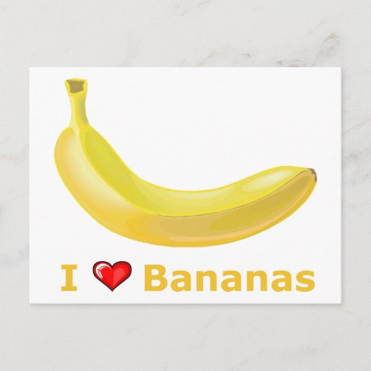 I Love Bananas Briefkaart (Voorkant)