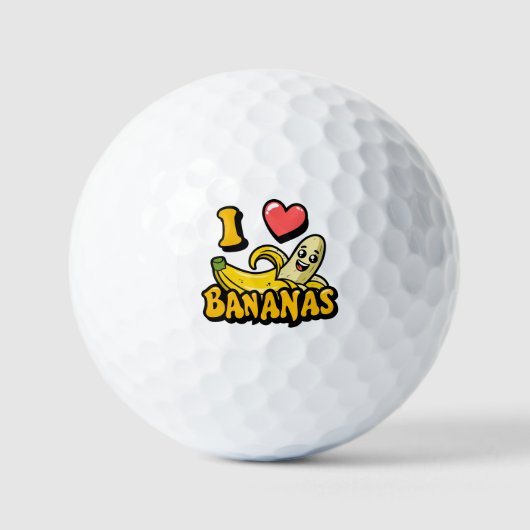 I Love Bananas Golfballen (Voorkant)