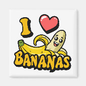 I Love Bananas Magneet (Voorkant)