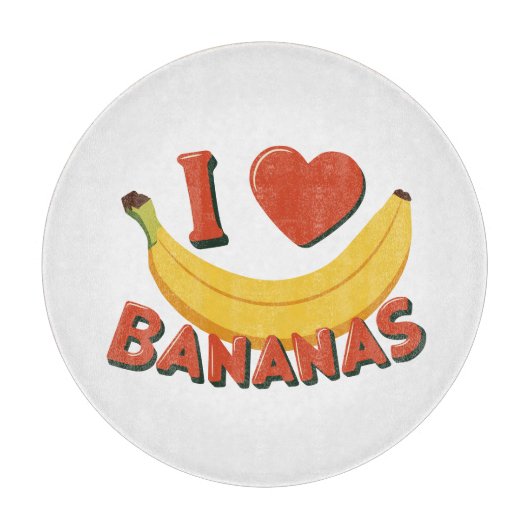 I Love Bananas Snijplank (Voorkant)
