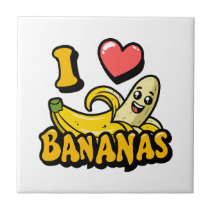 I Love Bananas Tegeltje