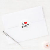 I Love Band Ronde Sticker (Envelop)