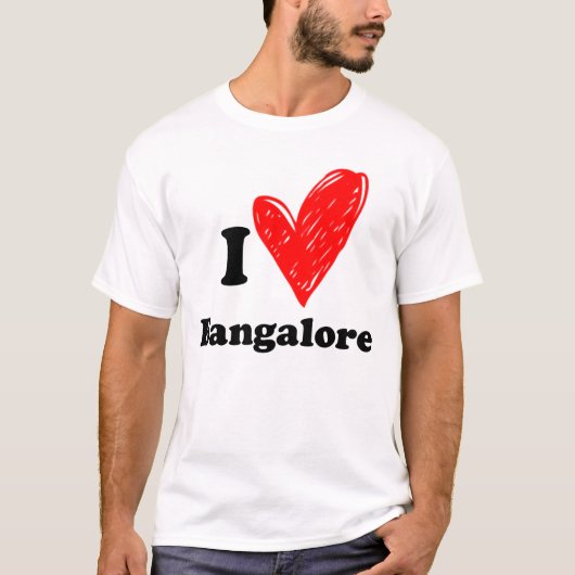 I love Bangalore T-shirt (Voorkant)