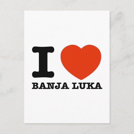 I Love Banja Luka Briefkaart (Voorkant)