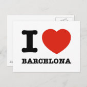 I Love Barcelona Briefkaart (Voorkant / Achterkant)