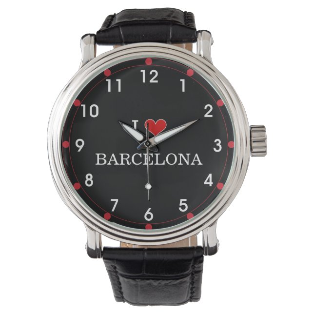 I Love Barcelona Horloge (Voorkant)