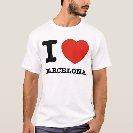 I Love Barcelona T-shirt (Voorkant)