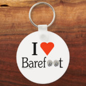 I Love Barefoot hooves keyring Sleutelhanger (Voorkant)