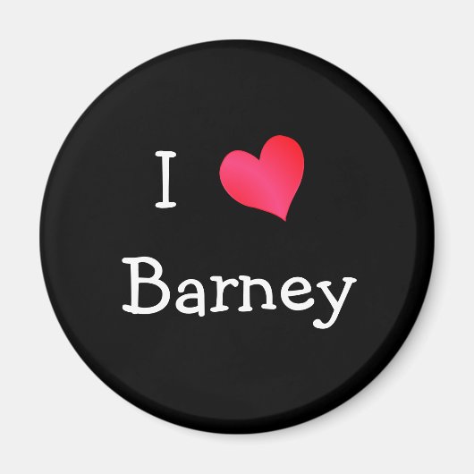 I Love Barney Magneet (Voorkant)