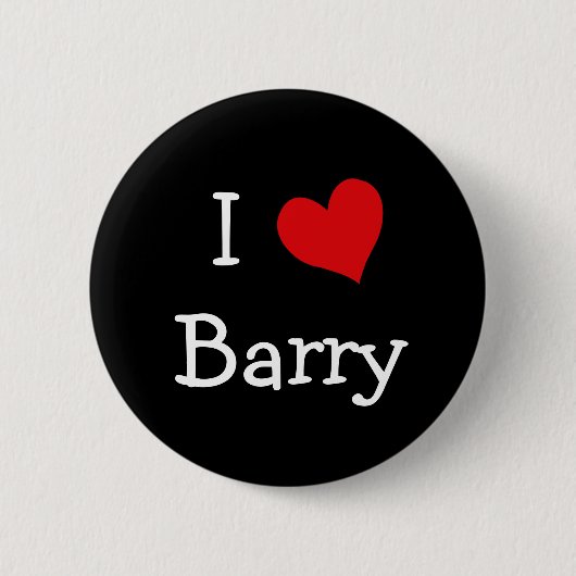 I Love Barry Ronde Button 5,7 Cm (Voorkant)