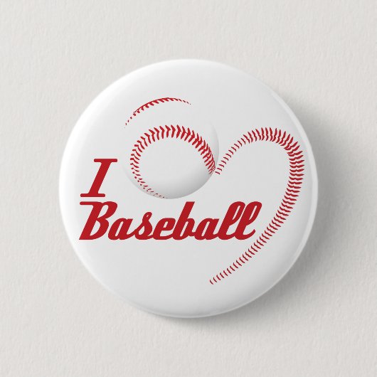 I Love Baseball Button (Voorkant)