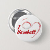I Love Baseball Button (Voorkant /achterkant)