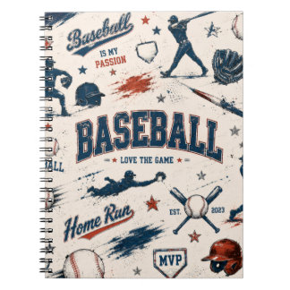 I Love Baseball Notebook & Journal | Baseball Dad Notitieboek