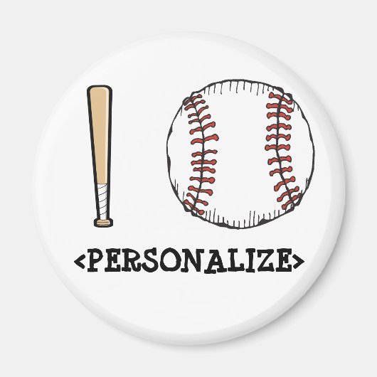 I Love (Baseball),<PERSONALIZE> Magneet (Voorkant)