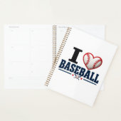 I Love Baseball Player & Team Planner Design (Devant avec enveloppe)
