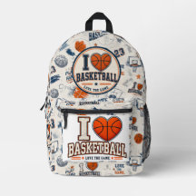 I Love Basketball Backpack | Basketball Player Spo