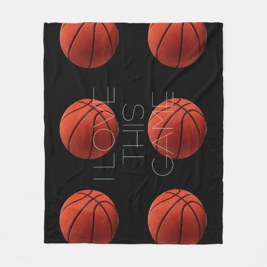 I Love Basketball Close Fleece Deken (Voorkant)