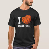 I Love Basketball Coach Match Team Player T-shirt (Voorkant)